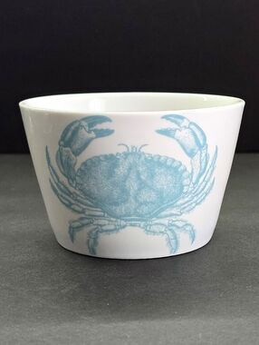 222 Fifth Coastal Life Blue Crab Appetizer Dessert Bowl Beach Tropical Vacation
